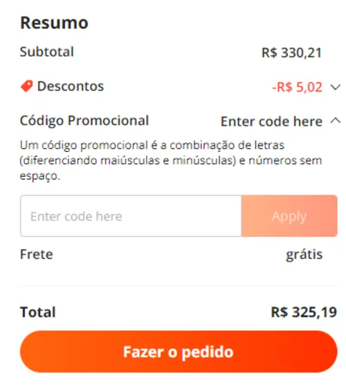 Imagem na descrição da promoção