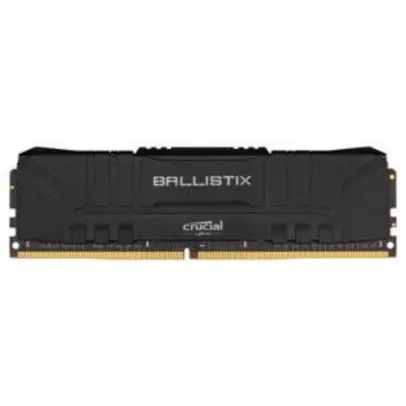 Memória Crucial Ballistix 8GB DDR4 3000 Mhz, CL15, Preto | R$240