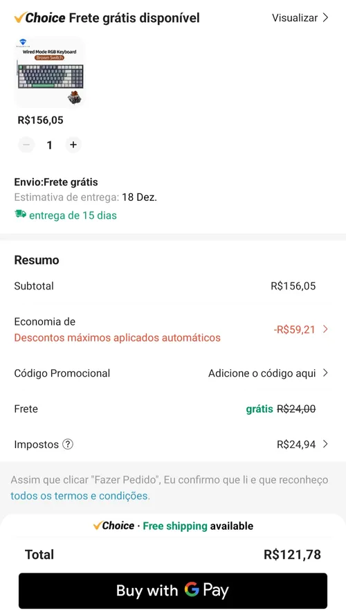 Imagem na descrição da promoção