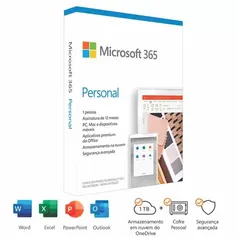 Microsoft Office 365 Personal PC / MAC (BOX) Licença anual