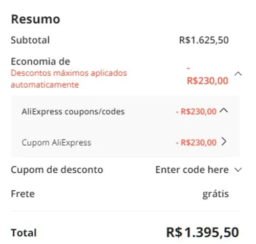 Imagem na descrição da promoção