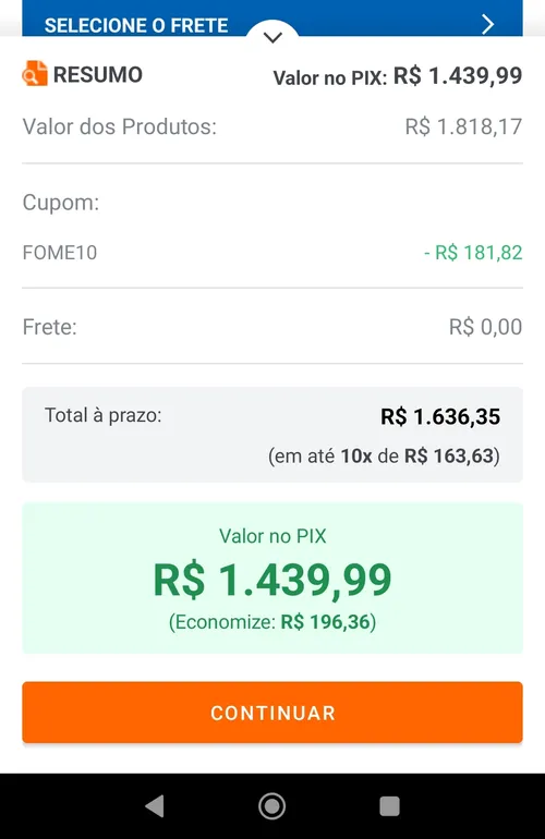 Imagem na descrição da promoção