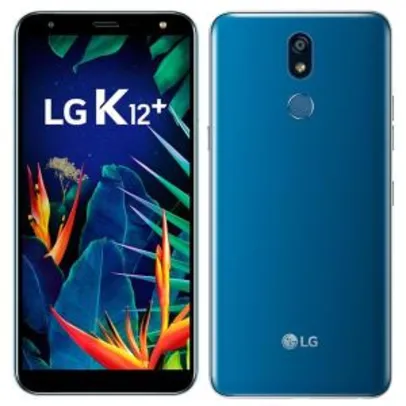 Saindo por R$ 540: Smartphone LG K12+ 32GB, Dual Chip, Azul, Tela 5.7, 4G+WiFi, Android 8.1, Câm Traseira 16MP e Frontal 8MP | Pelando
