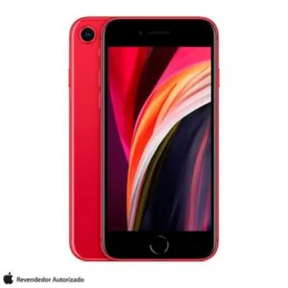 Saindo por R$ 3189: iPhone SE Vermelho, com Tela de 4,7", 4G, 128 GB | Pelando