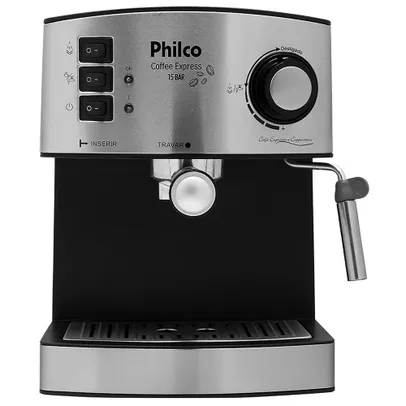 Cafeteira Coffee Express Preto com Prata Philco 220V