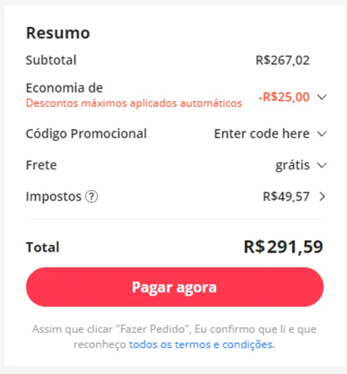 Imagem na descrição da promoção