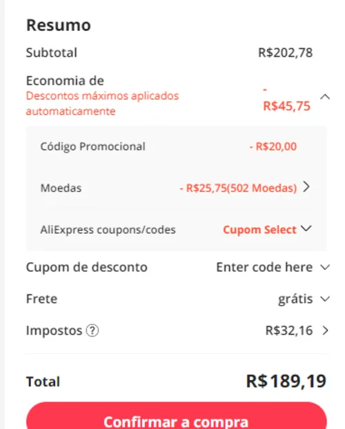 Imagem na descrição da promoção