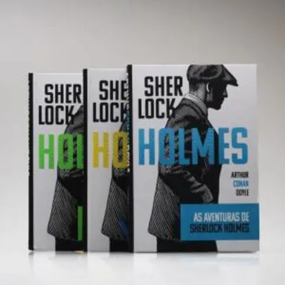 Kit Premium 3 Livros Sherlock Holmes - Arthur Conan Doyle - Capa Dura | R$45