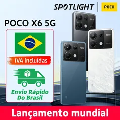 [Lançamento] POCO X6 5G Snapdragon 7s Gen 2 120Hz Flow AMOLED Tela Smartphone Câmera Tripla de 64 MP com OIS NFC 67W