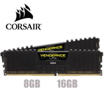 Memória Corsair Vengeance LPX 16GB (2x8GB) 3600Mhz DDR4 | R$ 492