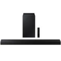 Soundbar Samsung, 2.1 Canais, 410W RMS, Bluetooth, Subwoofer Sem Fio, Preto - HW-A555