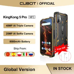 Smartphone Cubot KingKong 5 Pro Rugged Smartphone 2021 À Prova D 'Água IP68/IP69K Grande Bateria 8000mAh 4GB+64