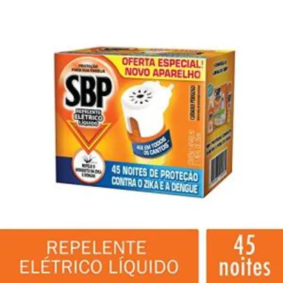 Repelente Elétrico Líquido 45 Noites Kit com Aparelho e Refil, SBP