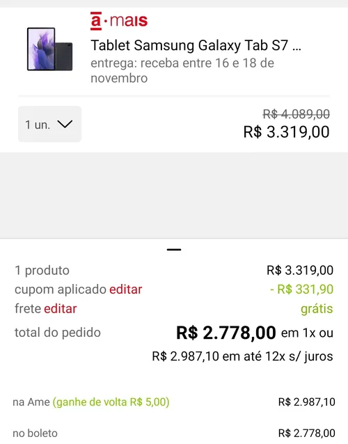 Imagem na descrição da promoção