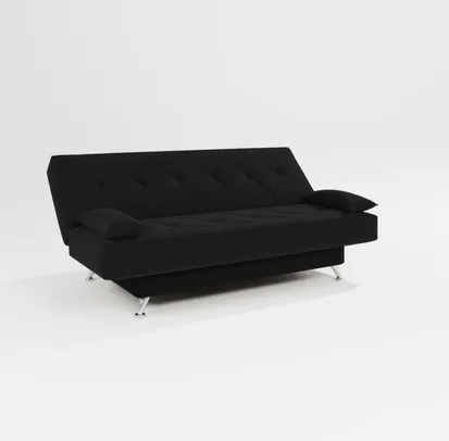 Sofá Cama 1,80m Preto Isabel Suede Preto Adonai Estofados