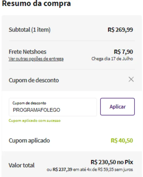 Imagem na descrição da promoção