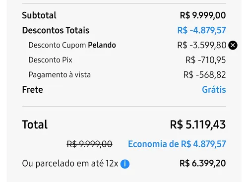 Imagem na descrição da promoção