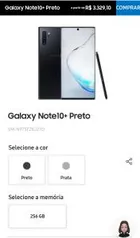 Galaxy Note10+ Preto | R$ 3 869