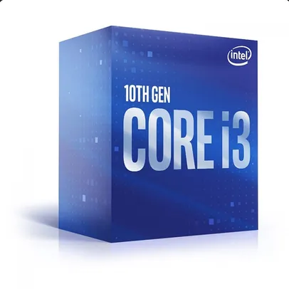 Processador Intel Core i3 10100F, 3.60GHz (4.30GHz Turbo), 10ª Geração, 4-Cores 8-Threads, LGA 1200, S/ Vídeo BX8070110100F