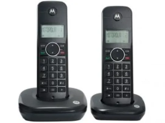 Telefone Sem Fio Motorola MOTO500-ID2 + 1 Ramal - Identificador de Chamada Preto - R$ 99,00