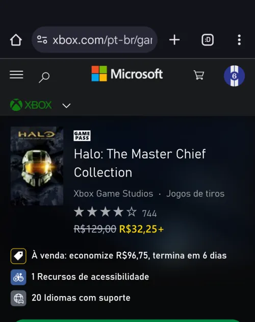 Imagem na descrição da promoção