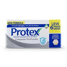 [REC / +por- R$10,7] Sabonete em Barra Protex Limpeza Profunda 85g 6 unidades