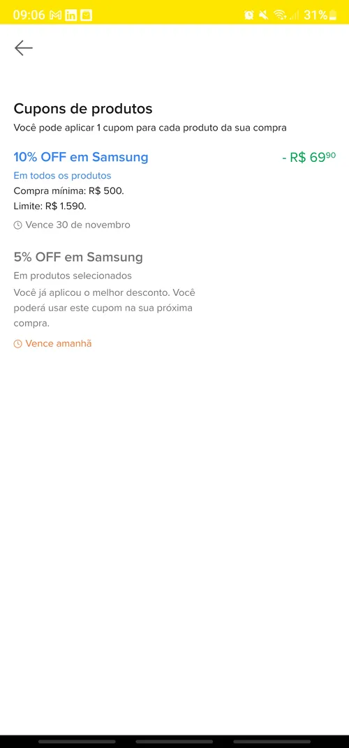 Imagem na descrição da promoção