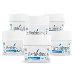 (R$ 3,81 cada) Kit Desodorante Creme Antitranspirante Talco Herbissimo 55G c/6 unidades