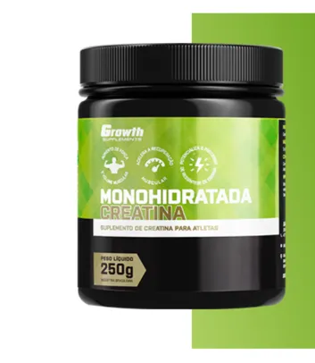 CREATINA MONOHIDRATADA 250G - GROWTH SUPPLEMENTS