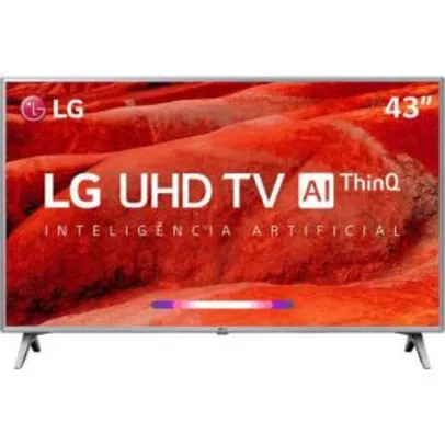 [CC Shop] Smart TV Led 43'' LG 43UM7500 Ultra HD 4K Thinq AI Conversor Digital Integrado 3 HDMI 2 USB Wi-Fi com Inteligência Artificial