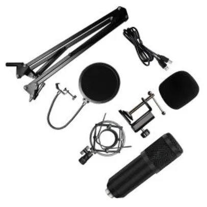 [App] Kit Microfone BM800 USB Condensador Estúdio Profissional - R$172