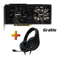 Placa de Vídeo Palit GeForce RTX 3060 Dual 12GB + Grátis: Headset Gamer HyperX Cloud Stinger Core