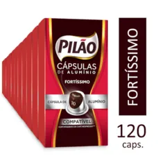 Kit 120 Cápsulas (1,19 a cápsula) Café Pilão Fortíssimo