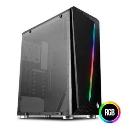 GABINETE PICHAU EASY PE340 LATERAL VIDRO TEMP RGB, PE-340ARGB | R$180