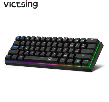 [NOVOS USUÁRIOS] Teclado Victsing (T-dagger) Bluetooth 2.4ghz Type C mecânico rgb | R$88