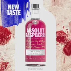 Vodka Absolut Raspberri + Taça Vidro Drinkability