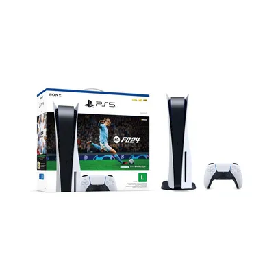 Console Sony Playstation 5 Standard Edition, Mídia Física EA Sports Fc 24, Controle Sem Fio Dualsense, Branco