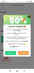 50% de cashback em Rappi créditos em Lojas