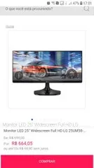 Monitor LED 25" Widescreen Full HD LG 25UM58-P.AWZ