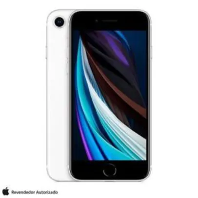 iPhone SE Branco, com Tela de 4,7", 4G, 64 GB e Câmera de 12 MP | R$ 2799