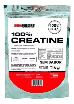 100% Creatina 1kg - Bodybuilders Sabor Natural