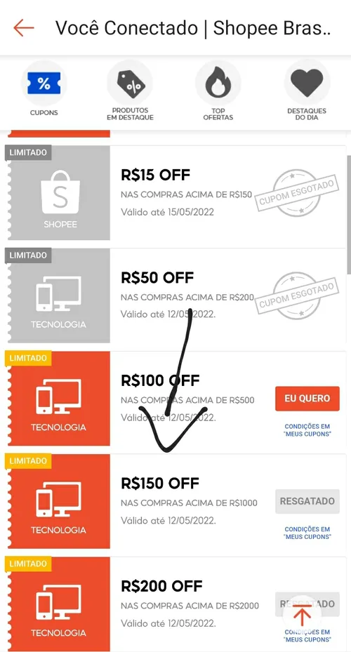 Imagem na descrição da promoção