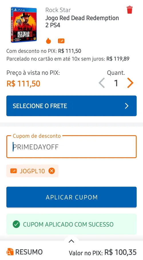 Imagem na descrição da promoção