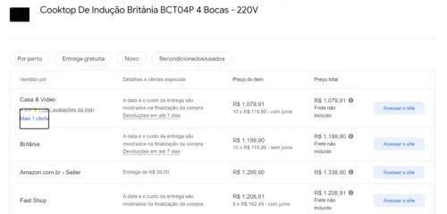 Imagem na descrição da promoção