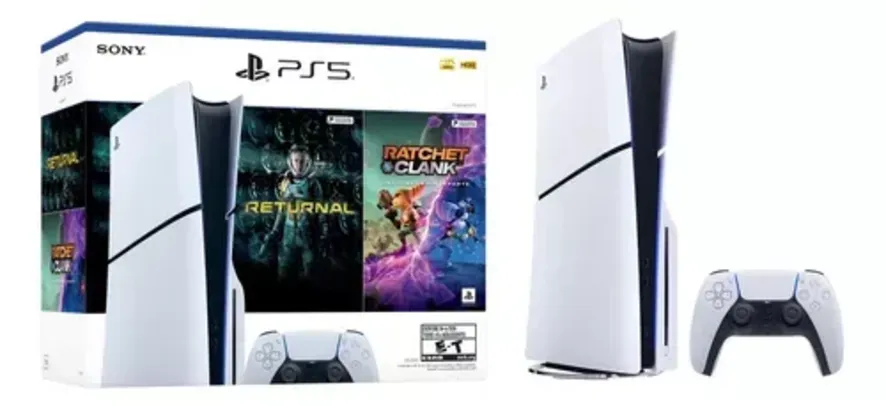 Console Padrão Ps5 Slim + Ratchet & Clank And Returnal Midia fisica