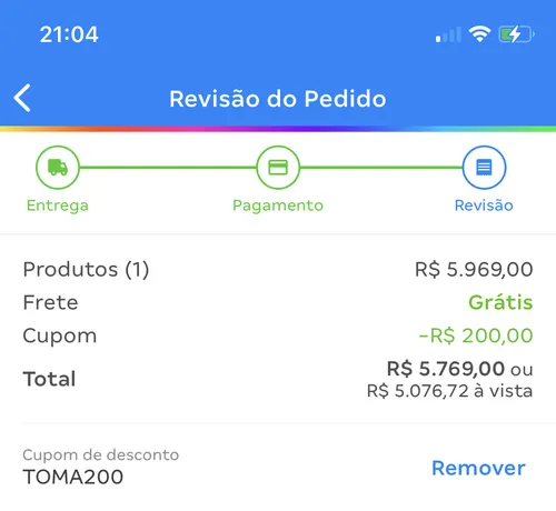 Imagem na descrição da promoção