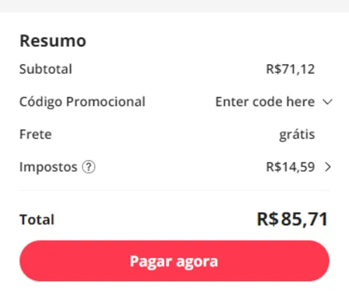 Imagem na descrição da promoção