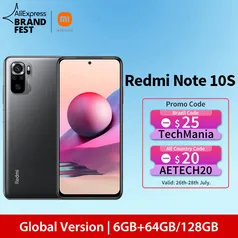 Smartphone Xiaomi Redmi Note 10S 6GB/64GB NFC | R$962