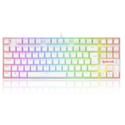 Teclado Mecânico Gamer Redragon Kumara Pro, RGB, Switch Blue, ABNT2, White, K552W-RGB-PRO (PT-BLUE)