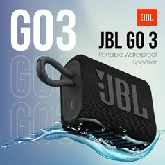 Caixa de Som Portátil JBL Go 3 Bluetooth - À Prova d'água e resistente a Poeira, IP67, JBL PRO Sound